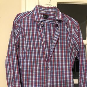 H&M Red & Blue Gingham Dress Shirt